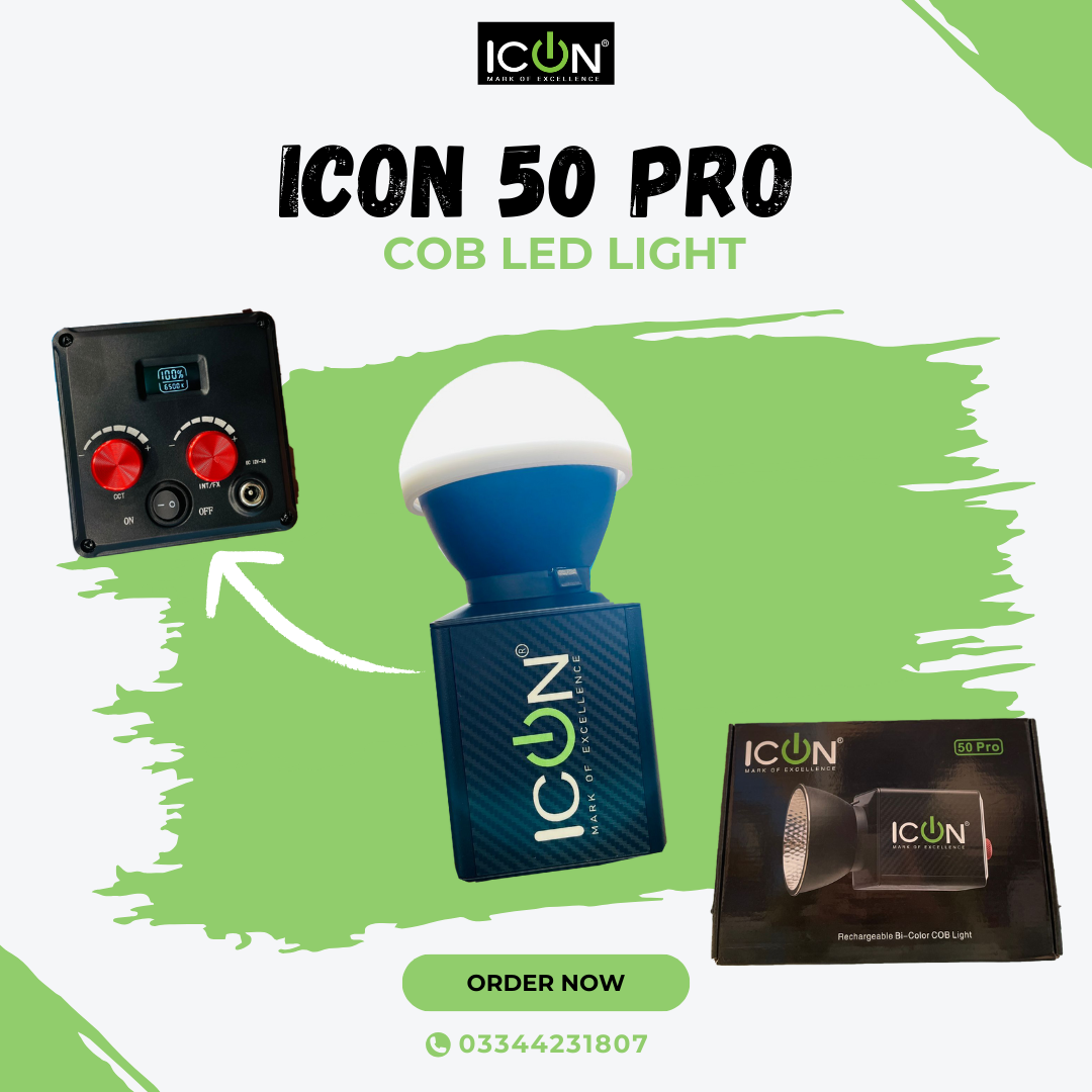 ICON 50-Pro Bi-Color Rechargeable COB Light 2